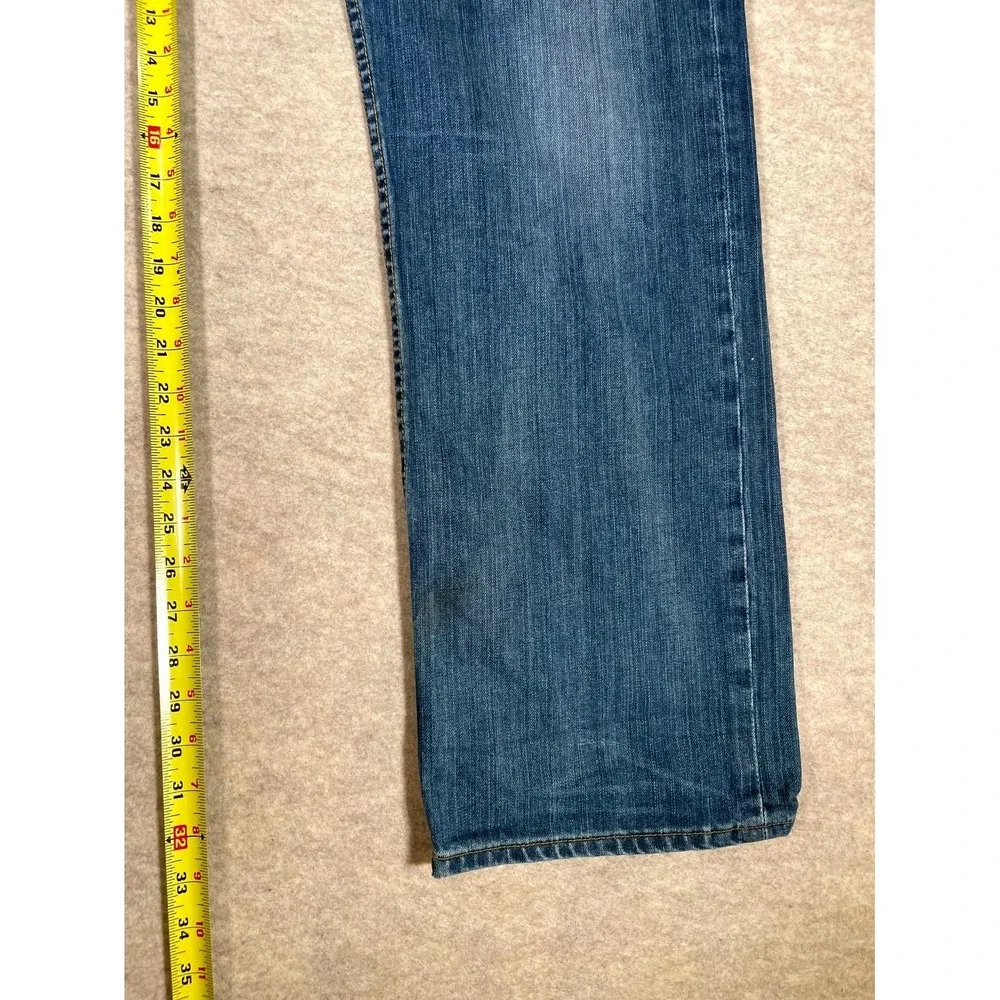 Levis‎ 501 Straight Leg Jeans Mens 38x34 Blue Whiskering Denim Cotton Button Fly
